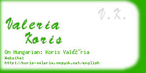 valeria koris business card